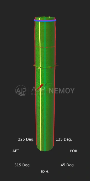 First 3D view of the measured cylinder liner geometry.